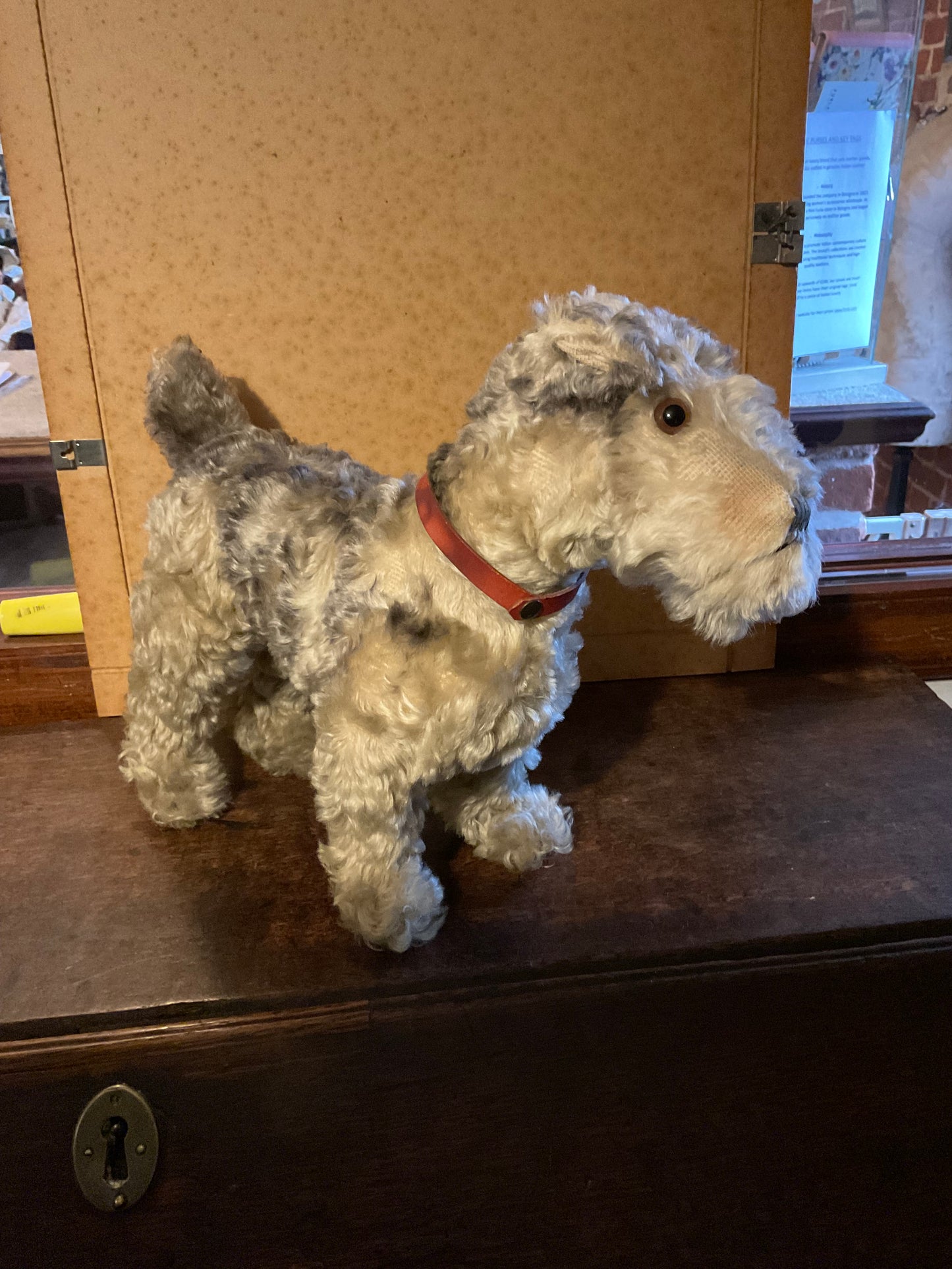 DUDLEY Steiff Airedale Terrier with button